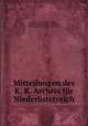 Mitteilungen des K. K. Archivs fur Niederosterreich, Albert Starzer 