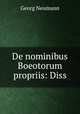 De nominibus Boeotorum propriis: Diss, Georg Neumann 