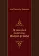 O imieniu i nazwisku: studjum prawne, Jozef Ostrorog Sadowski 