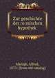 Zur geschichte der ro?mischen hypothek, Manigk, Alfred, 1873- [from old catalog] 