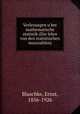 Vorlesungen u?ber mathematische statistik (Die lehre von den statistischen masszahlen), Blaschke, Ernst, 1856-1926 
