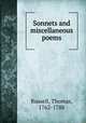 Sonnets and miscellaneous poems, Russell, Thomas, 1762-1788 
