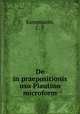 De in praepositionis usu Plautino microform, Kampmann, C. F 
