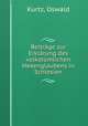 Beitrage zur Erklarung des volkstumlichen Hexenglaubens in Schlesien, Kurtz, Oswald 