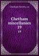 Chetham miscellanies. 19, Chetham Society. cn 