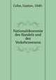 Nationalokonomie des Handels und des Verkehrswesens, Cohn, Gustav, 1840- 