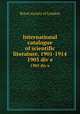 International catalogue of scientific literature, 1901-1914. 1905 div e, 