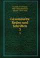 Gesammelte Reden und Schriften. 3, Lassalle, Ferdinand, 1825-1864,Bernstein, Eduard, 1850-1932 
