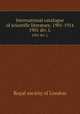 International catalogue of scientific literature, 1901-1914. 1901 div. L, 
