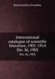 International catalogue of scientific literature, 1901-1914. Div. M, 1903, 