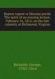 Repent repent or likewise perish The spirit of an evening lecture, February 16, 1812; on the late calamity at Richmond, Virginia, Richards, George, 1755?-1814 