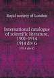 International catalogue of scientific literature, 1901-1914. 1914 div G, 