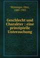 Geschlecht und Charakter : eine prinzipielle Untersuchung, Weininger, Otto, 1880-1903 