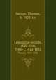 Legislative records, 1822-1846. Tomo I, 1822-1832, Savage, Thomas, b. 1823. trc 