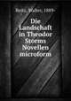 Die Landschaft in Theodor Storms Novellen microform, Reitz, Walter, 1889- 
