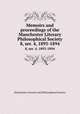 Memoirs and proceedings of the Manchester Literary & Philosophical Society. 8, ser. 4, 1893-1894, Manchester Literary and Philosophical Society 