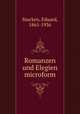 Romanzen und Elegien microform, Stucken, Eduard, 1865-1936 