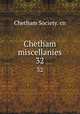 Chetham miscellanies. 32, Chetham Society. cn 