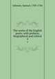 The works of the English poets; with prefaces, biographical and critical. 4, Johnson, Samuel, 1709-1784 