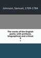The works of the English poets; with prefaces, biographical and critical. 9, Johnson, Samuel, 1709-1784 