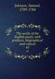 The works of the English poets; with prefaces, biographical and critical. 45, Johnson, Samuel, 1709-1784 