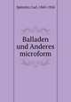 Balladen und Anderes microform, Spitteler, Carl, 1845-1924 