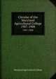 Circular of the Maryland Agricultural College. 1907-1908, Maryland Agricultural College 