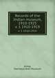 Records of the Indian museum, 1910-1925. v. 1 1910-1919, Kemp, Stanley,Indian Museum 