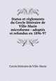 Status et reglements du Cercle litteraire de Ville-Marie microforme : adoptes et refondus en 1896-97, Cercle litteraire de Ville-Marie 