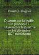 Discours sur la budjet sic prononce a l
