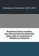 Prodromul florei romane; sau, Enumeratiunea plantelor pana asta-di cunoscute in Moldova si Valachia, Dimitrie Brandza 