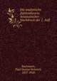Die analytische Zahlentheorie. Anastatischer Nachdruck der 1. Aufl, Bachmann, Paul Gustav Heinrich, 1837-1920 