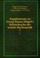 Supplemente zu Georg Simon Klgel`s Wrterbuche der reinen Mathematik. 7, Georg Simon Klugel 