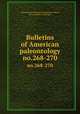 Bulletins of American paleontology. no.268-270, Paleontological Research Institution (Ithaca, N.Y.),Columbia University 