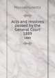 Acts and resolves passed by the General Court. 1889, Massachusetts 