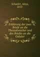 Erklarung der zwei Briefe an die Thessalonicher und des Briefes an die Galater, Schaefer, Aloys, 1853- 