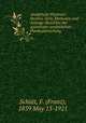 Analytische Plankton-Studien. Ziele, Methoden und Anfangs-Resultate der quantitativ-analytischen Planktonforschung, Franz Schutt 