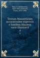 Textum Masoreticum accuratissime expressit e fontibus Masorea varie illustravit. 4, Baer, S. (Seligmann), 1825-1897,Delitzsch, Franz, 1813-1890 
