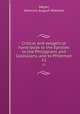 Critical and exegetical hand-book to the Epistles to the Philippians and Colossians, and to Philemon. 11, Meyer, Heinrich August Wilhelm 