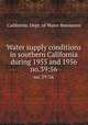 Water supply conditions in southern California during 1955 and 1956. no.39:56, California. Dept. of Water Resources 