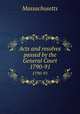 Acts and resolves passed by the General Court. 1790-91, Massachusetts 