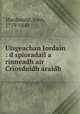 Uisgeachan Iordain : d spioradail a rinneadh air Criosduidh araidh, Macdonald, John, 1779-1849 