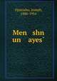 Men shn un ayes, Opatoshu, Joseph, 1886-1954 
