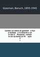 Lender un lebns di geshikh e fun a mishpo e in Amerike un in Sove -Rusland : roman in tsvey bend un fir eyln. 2, Glasman, Baruch, 1893-1945 