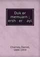 Dukor memuarn ; ersh er ayl, Charney, Daniel, 1888-1959 