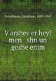 Varshever heyf men shn un geshe`enim, Teitelbaum, Abraham, 1889-1947 