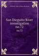 San Dieguito River investigation. no.72, California. Dept. of Water Resources 