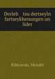 Derleb tsu dertseyln fartseykhenungen un lider, Ribkowski, Mendel 