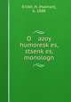 O azoy humoresk?es, stsenk?es, monologn, Erlikh, H. (Haiman), b. 1888 