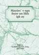 Mayes vegn feyer un likh igkay, Wagner, Yu,Kalmanovitch, Zelig, 1885-1944 